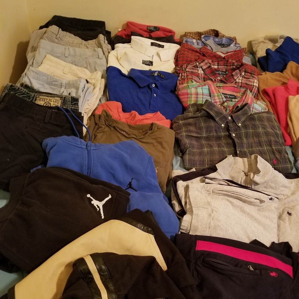 Large lot of Male Ralph Lauren Coogi pieces